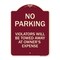 Signmission No Parking Violators Towed Away Owners Expense Heavy-Gauge Alum Sign, 18" L, 24" H, BU-1824-23641 A-DES-BU-1824-23641 - alternate 1
